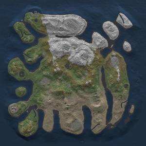 Thumbnail Rust Map: Procedural Map, Size: 3700, Seed: 1872650468, 13 Monuments