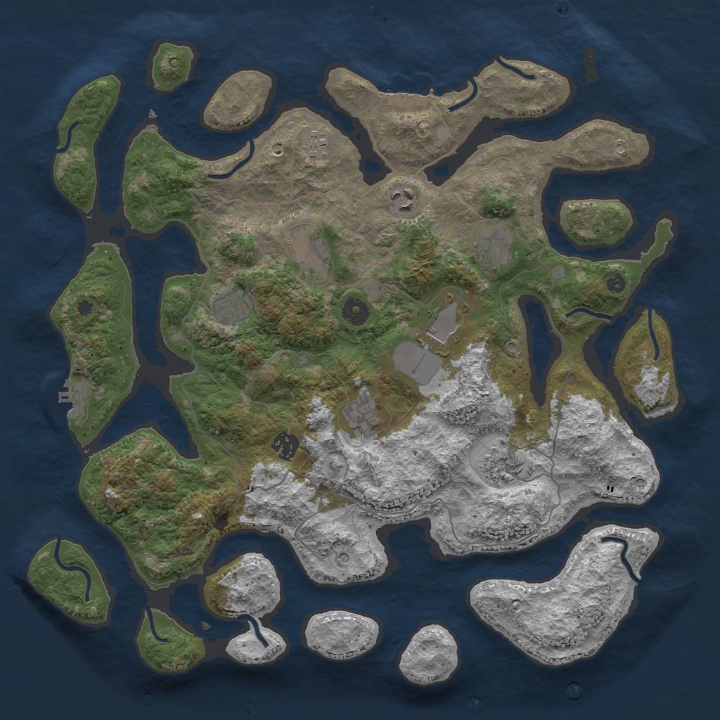 Rust Map: Procedural Map, Size: 4025, Seed: 95738, 14 Monuments