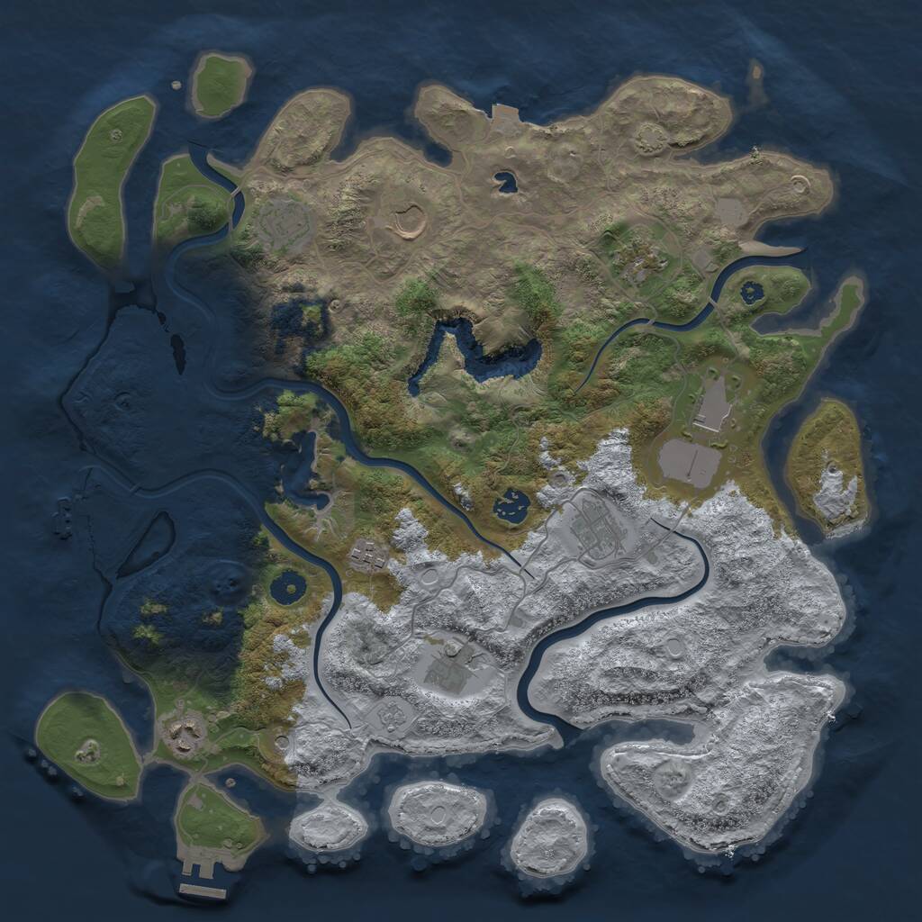 Rust Map: Procedural Map, Size: 4025, Seed: 95738, 15 Monuments