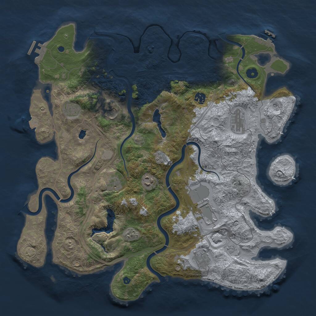 Rust Map: Procedural Map, Size: 4250, Seed: 340288, 15 Monuments
