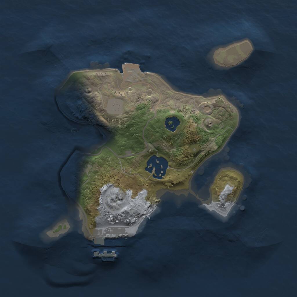 Rust Map: Procedural Map, Size: 2000, Seed: 122113, 3 Monuments