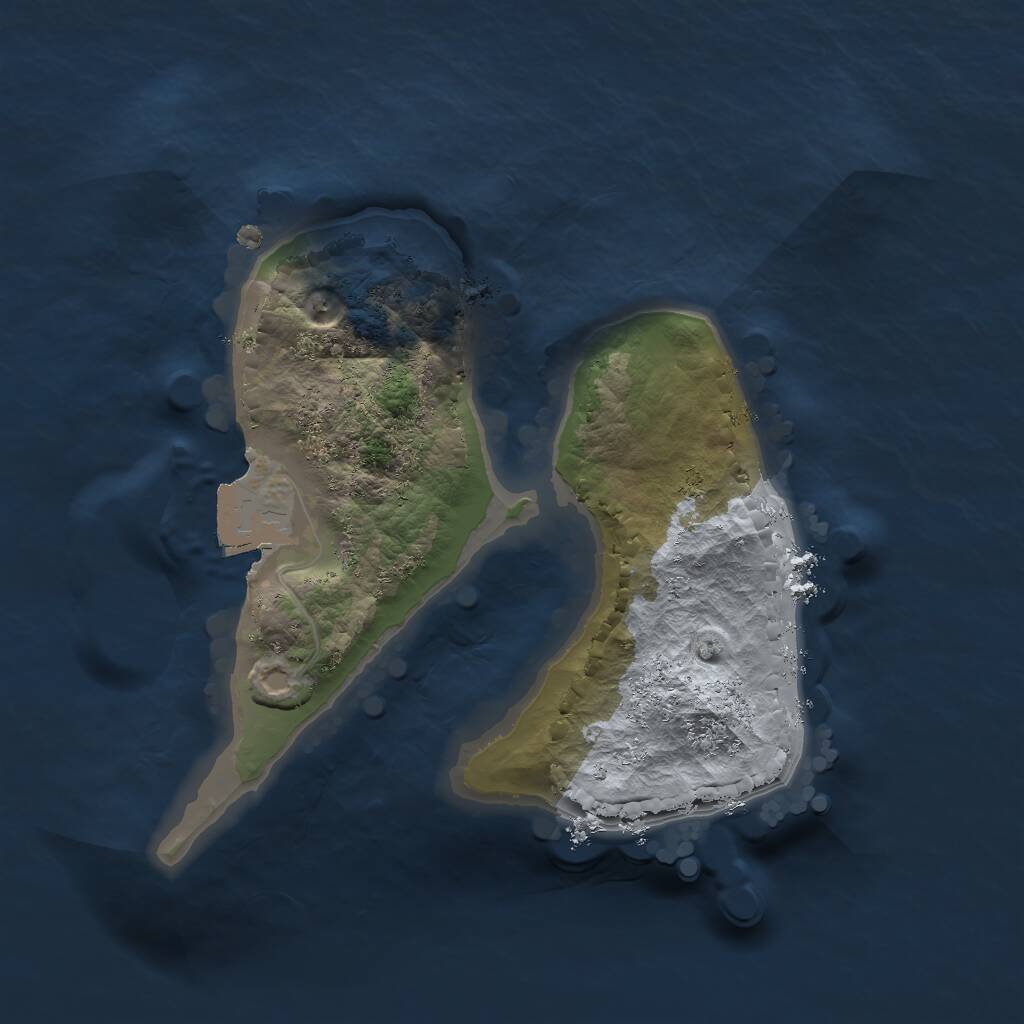 Rust Map: Procedural Map, Size: 1660, Seed: 1855485915, 1 Monuments