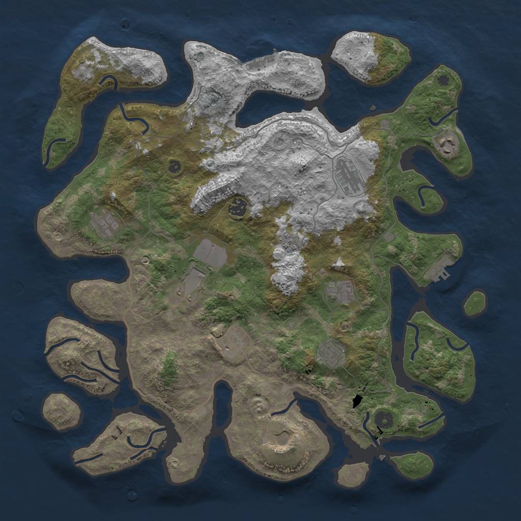 Rust Map: Procedural Map, Size: 4250, Seed: 905515, 15 Monuments