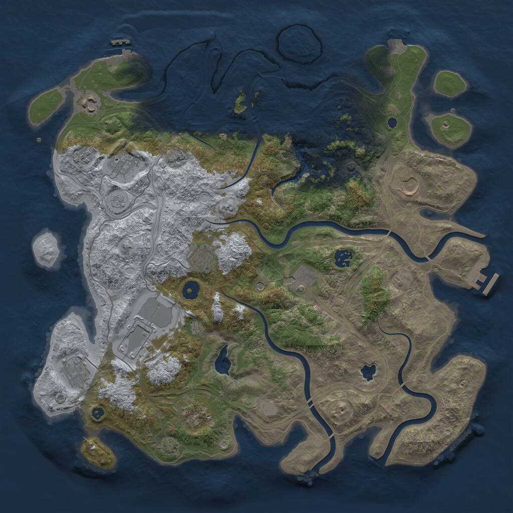 Rust Map: Procedural Map, Size: 4250, Seed: 242228, 16 Monuments