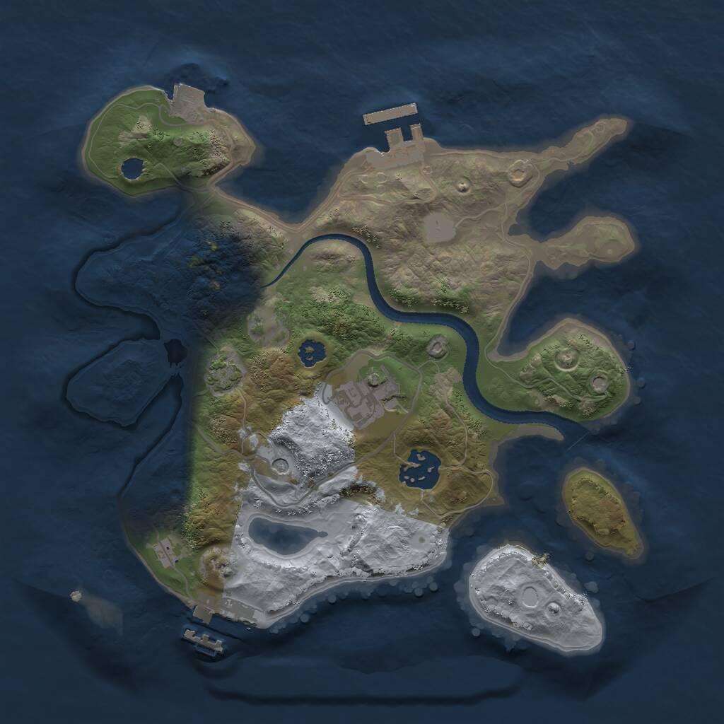 Rust Map: Procedural Map, Size: 2700, Seed: 989286171, 7 Monuments