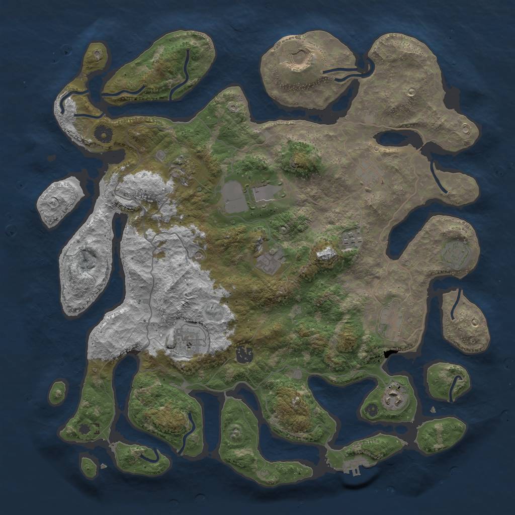 Rust Map: Procedural Map, Size: 4250, Seed: 626658, 15 Monuments