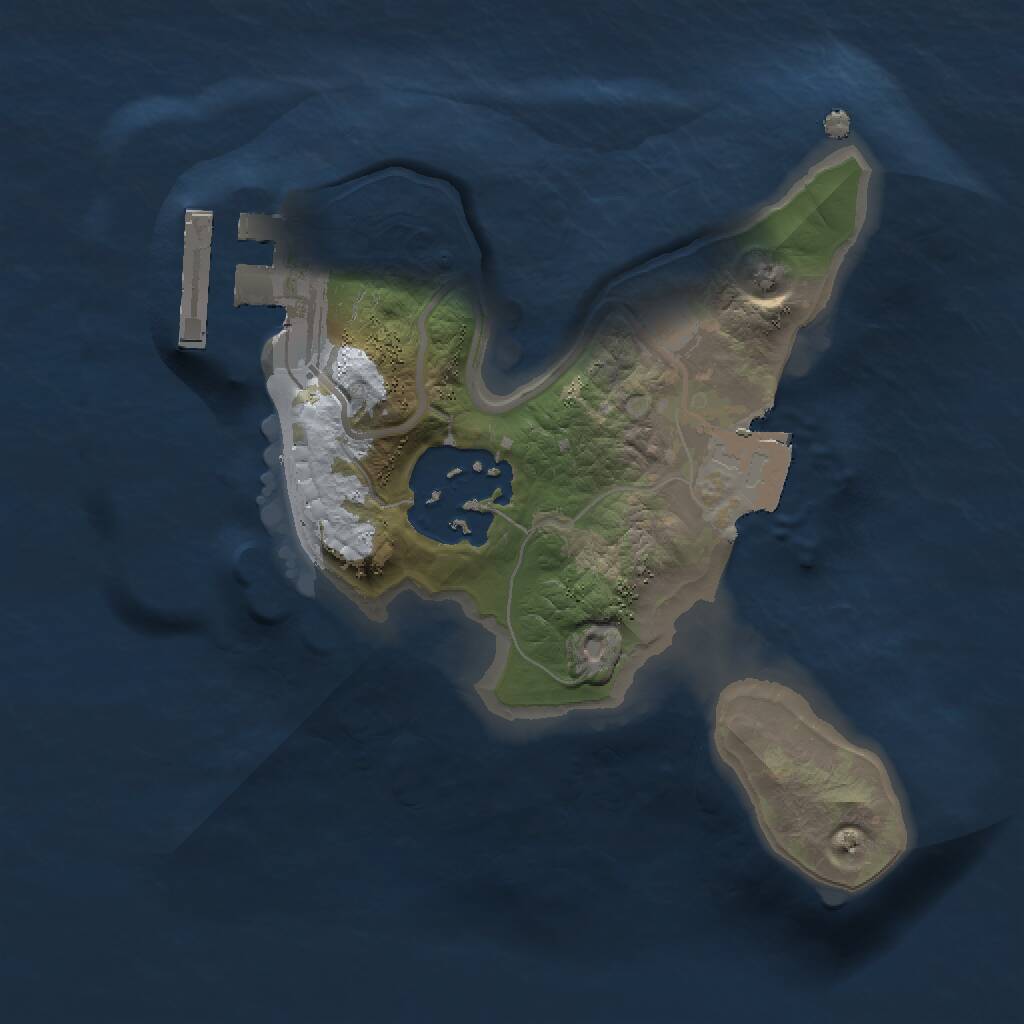 Rust Map: Procedural Map, Size: 1500, Seed: 543, 3 Monuments