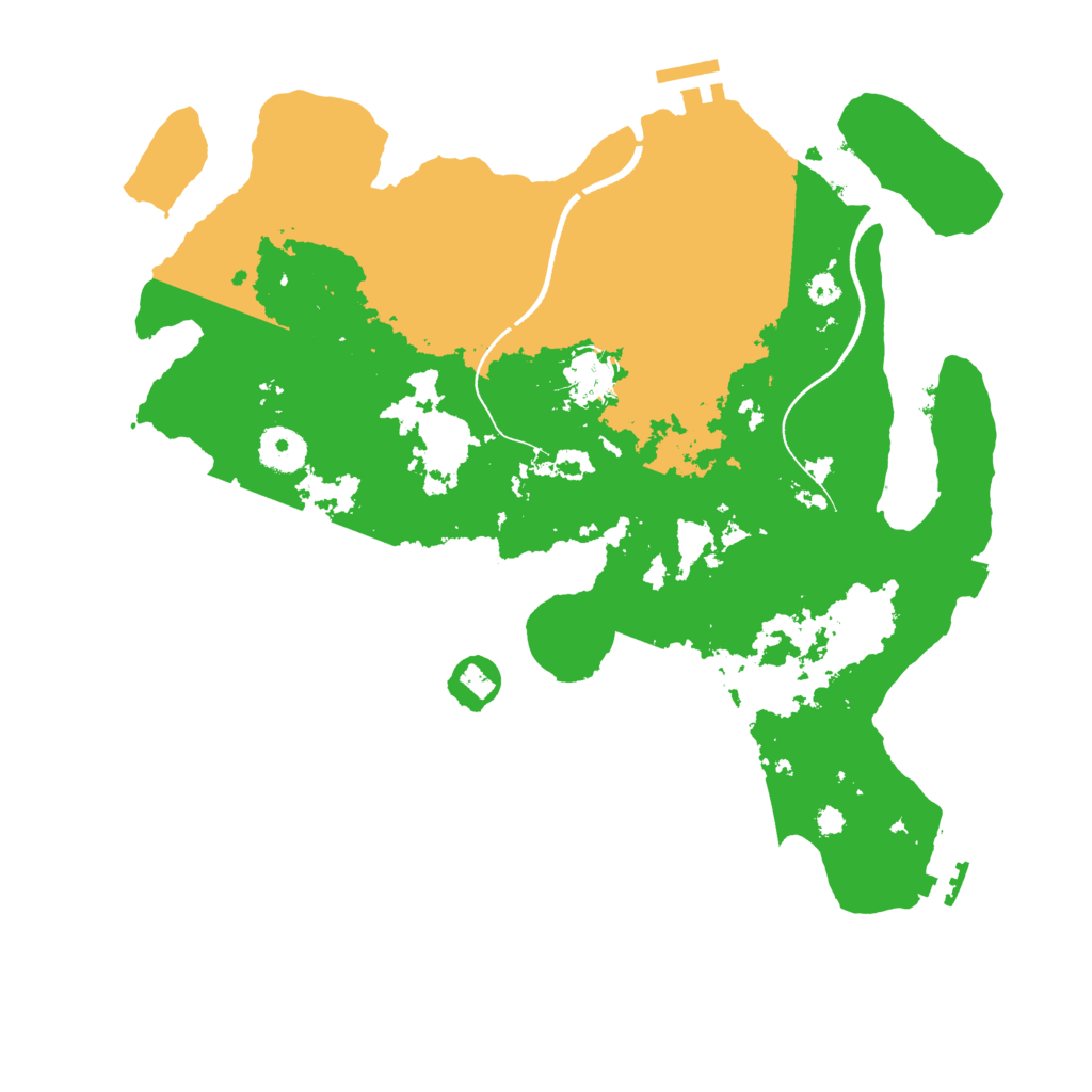 Biome Rust Map: Procedural Map, Size: 3500, Seed: 5234214