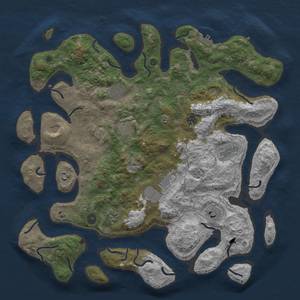 Thumbnail Rust Map: Procedural Map, Size: 4500, Seed: 1601246308, 14 Monuments