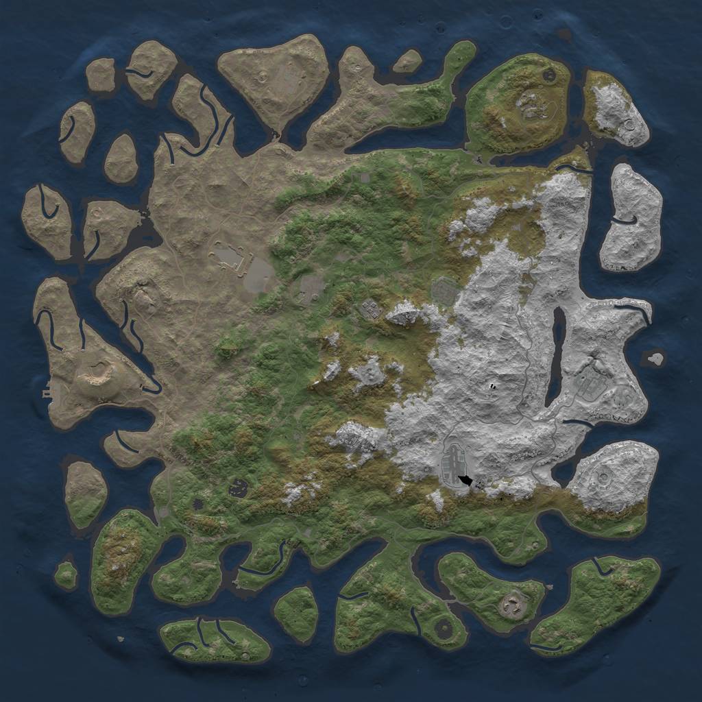 Rust Map: Procedural Map, Size: 5500, Seed: 1981882035, 15 Monuments