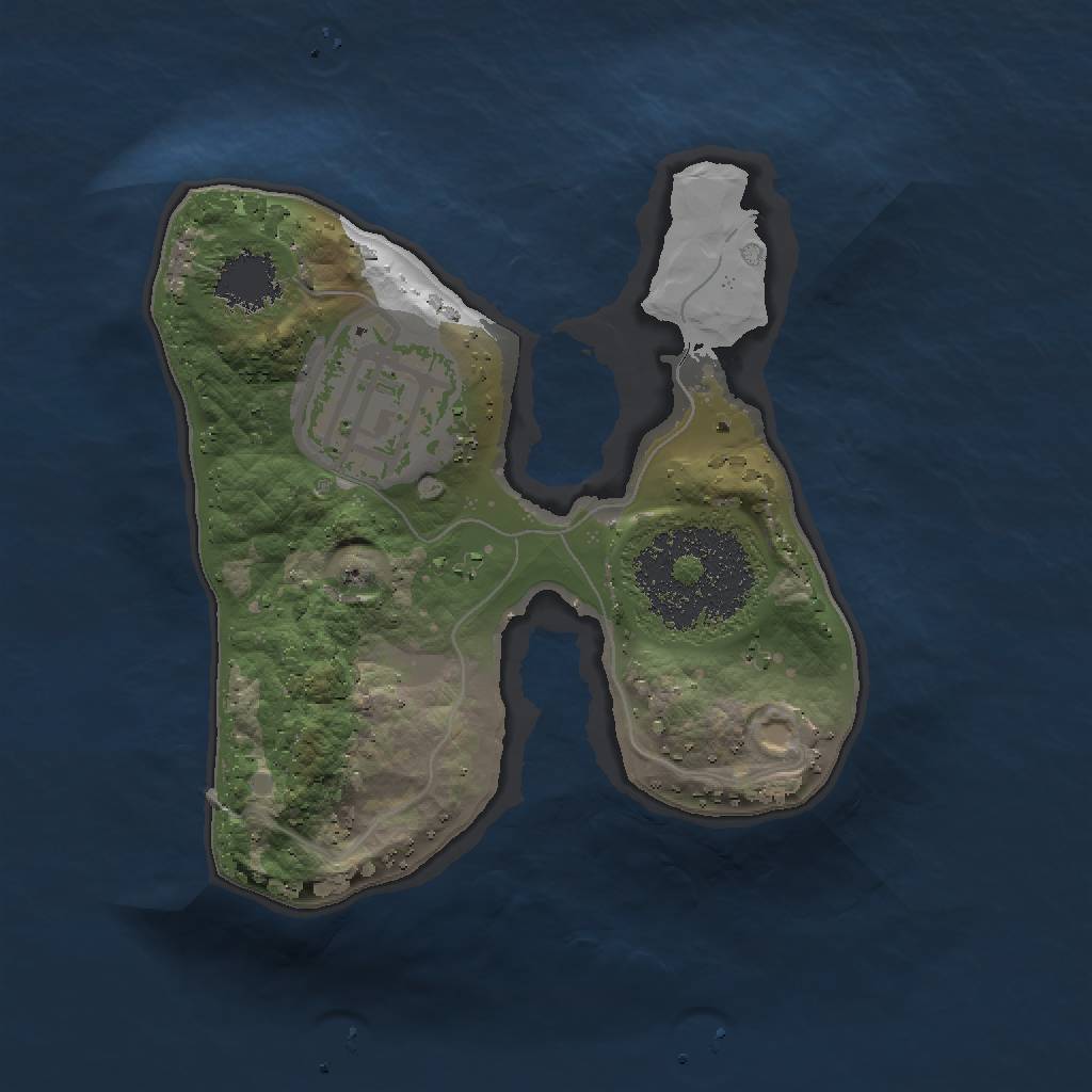 Rust Map: Procedural Map, Size: 1500, Seed: 468456165, 3 Monuments