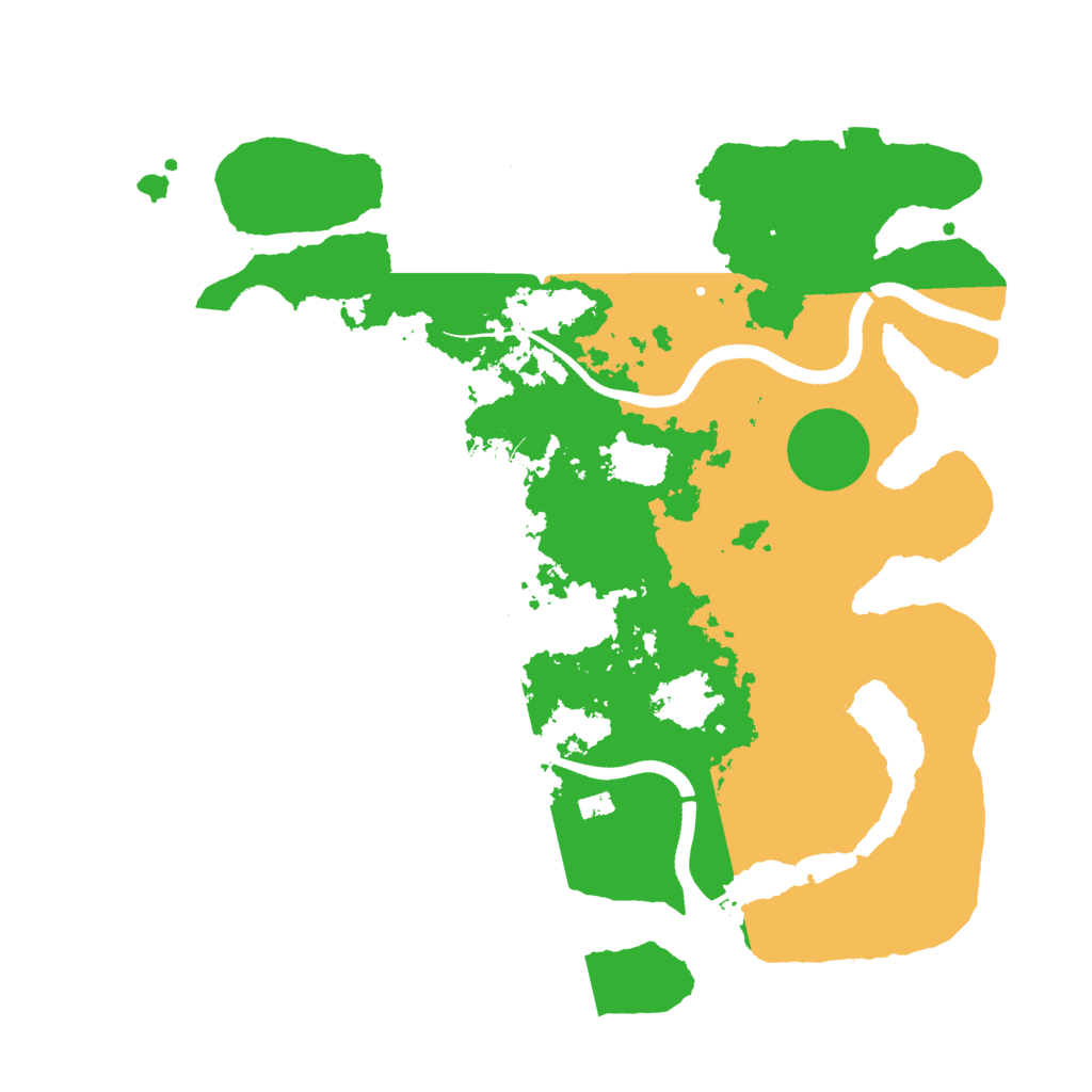Biome Rust Map: Procedural Map, Size: 3500, Seed: 141412125