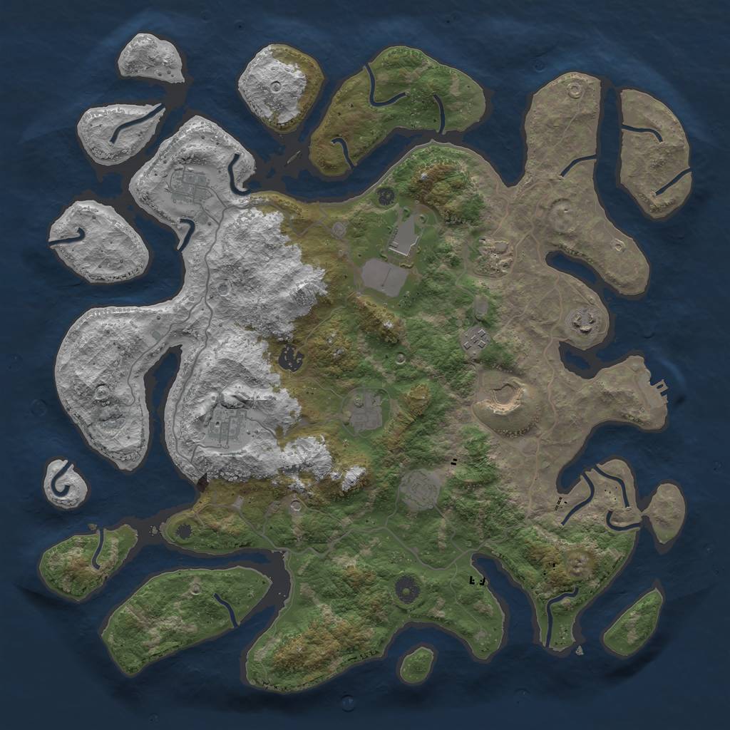 Rust Map: Procedural Map, Size: 4300, Seed: 1314, 14 Monuments