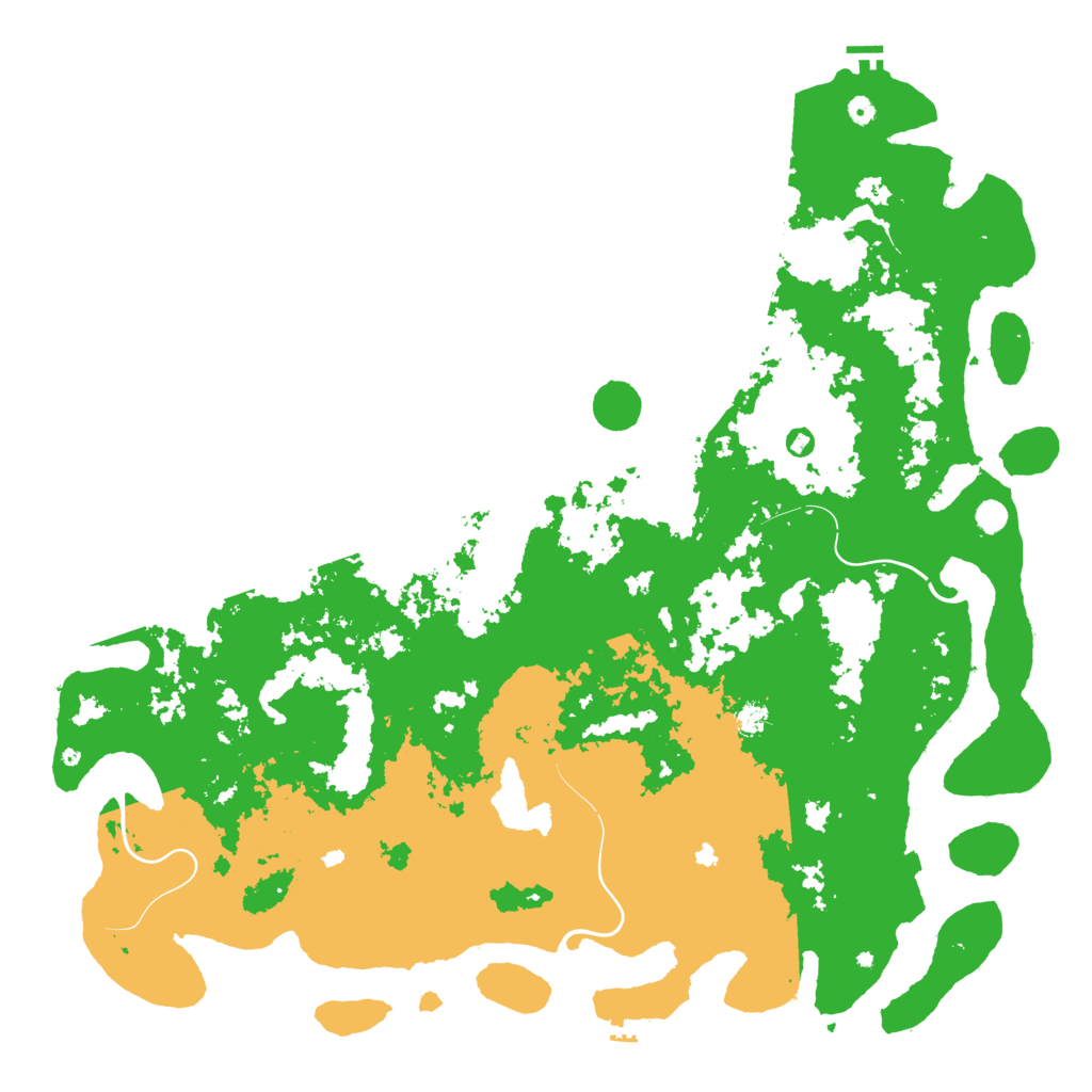 Biome Rust Map: Procedural Map, Size: 6000, Seed: 83789977