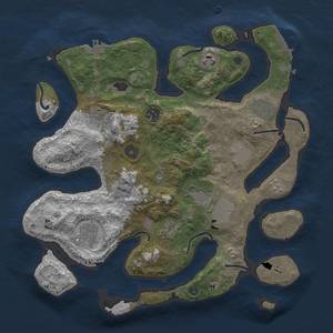 Thumbnail Rust Map: Procedural Map, Size: 3500, Seed: 1700307278, 14 Monuments