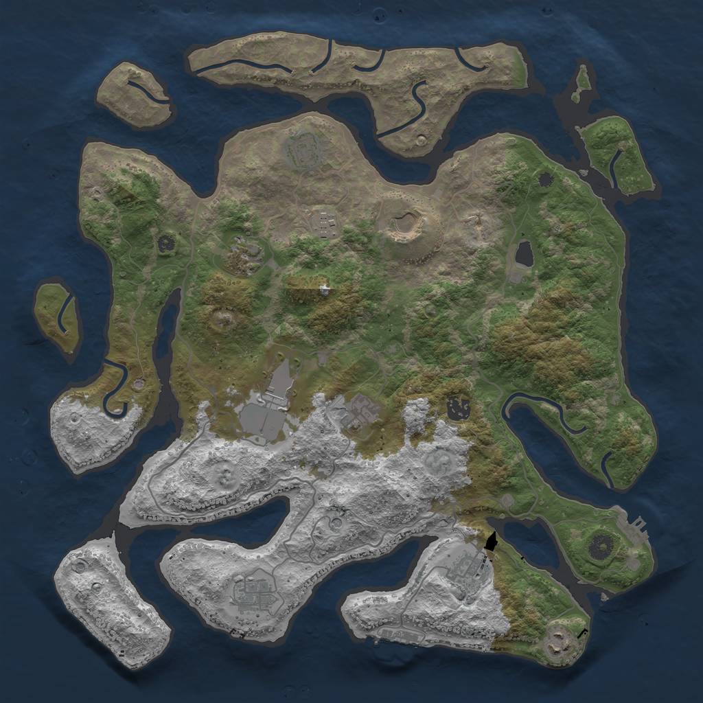 Rust Map: Procedural Map, Size: 4188, Seed: 2147483647, 15 Monuments