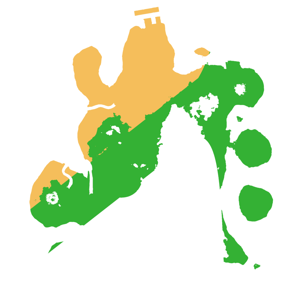 Biome Rust Map: Procedural Map, Size: 2500, Seed: 13583