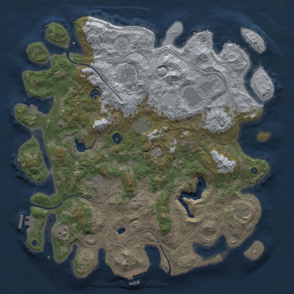 Rust Map: Procedural Map, Size: 4250, Seed: 459765, 15 Monuments