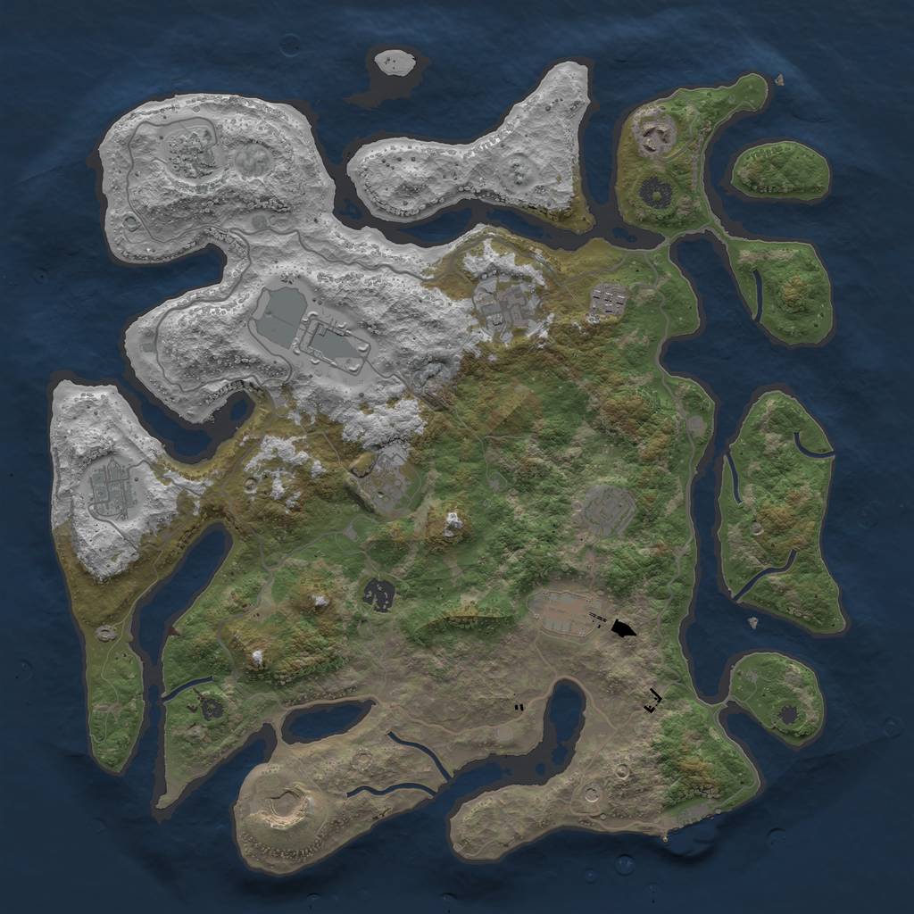 Rust Map: Procedural Map, Size: 4250, Seed: 901577, 15 Monuments