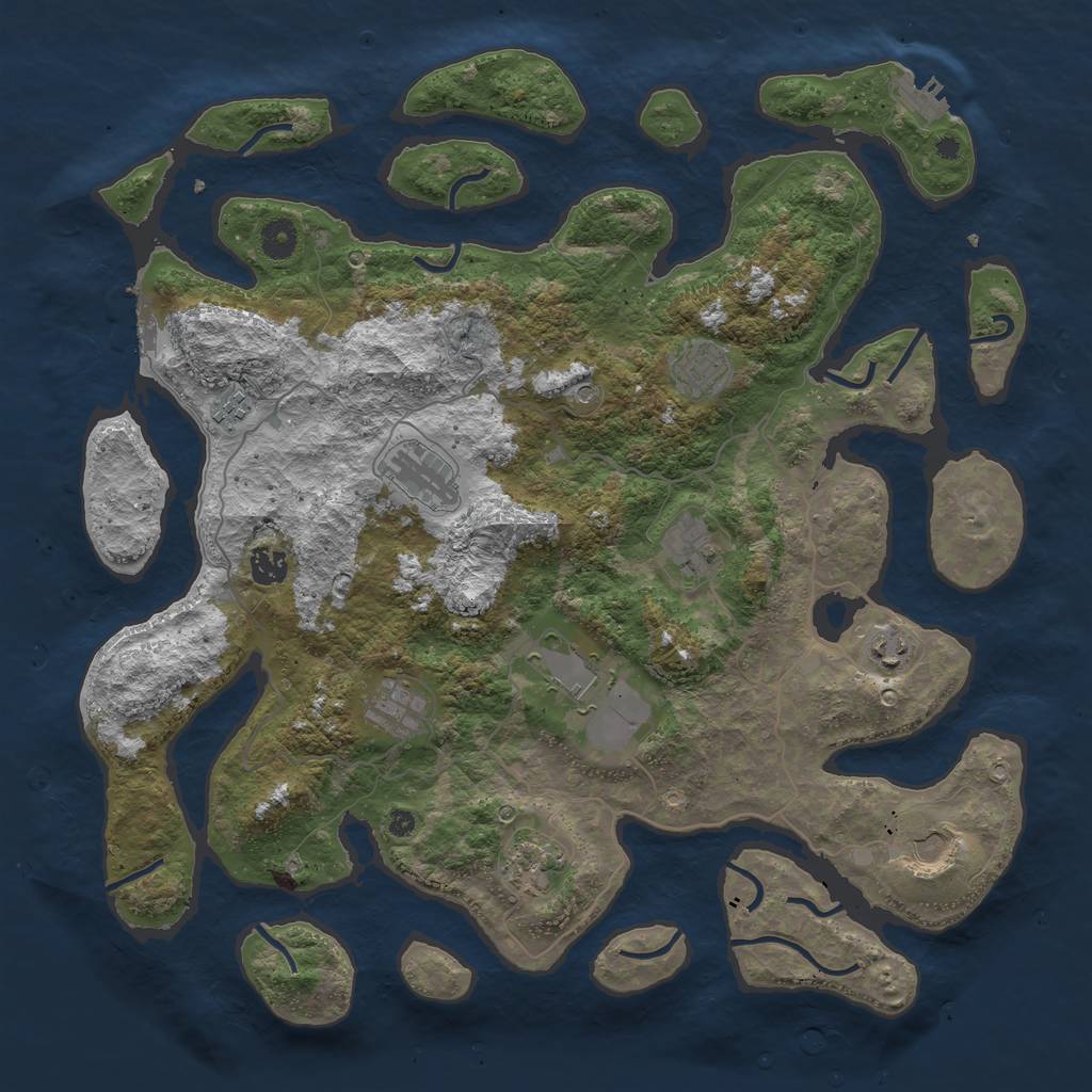 Rust Map: Procedural Map, Size: 4250, Seed: 988150, 15 Monuments