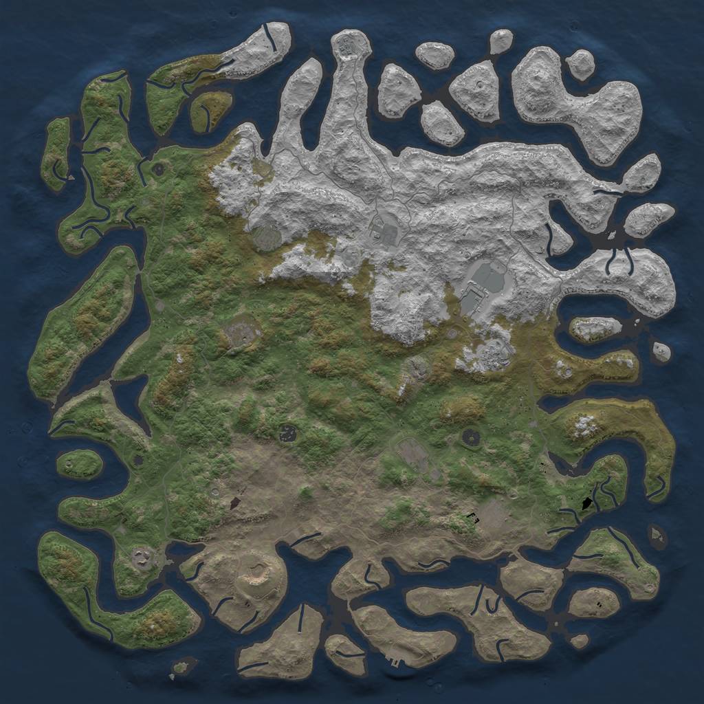 Rust Map: Procedural Map, Size: 6000, Seed: 1587236659, 15 Monuments