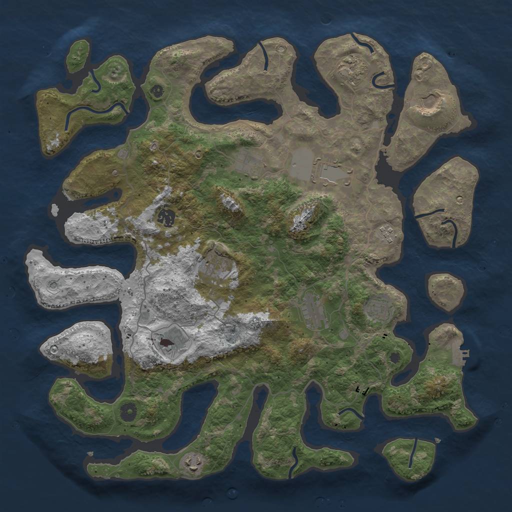 Rust Map: Procedural Map, Size: 4250, Seed: 933675719, 15 Monuments