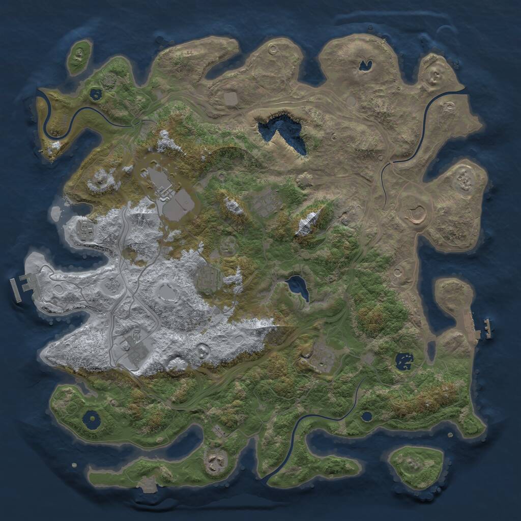 Rust Map: Procedural Map, Size: 4250, Seed: 933675719, 15 Monuments