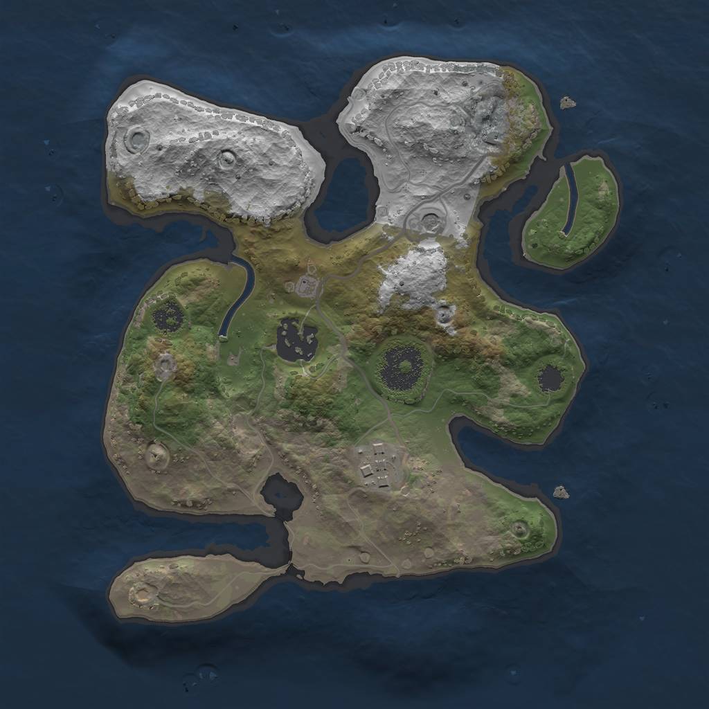 Rust Map: Procedural Map, Size: 2400, Seed: 11, 5 Monuments