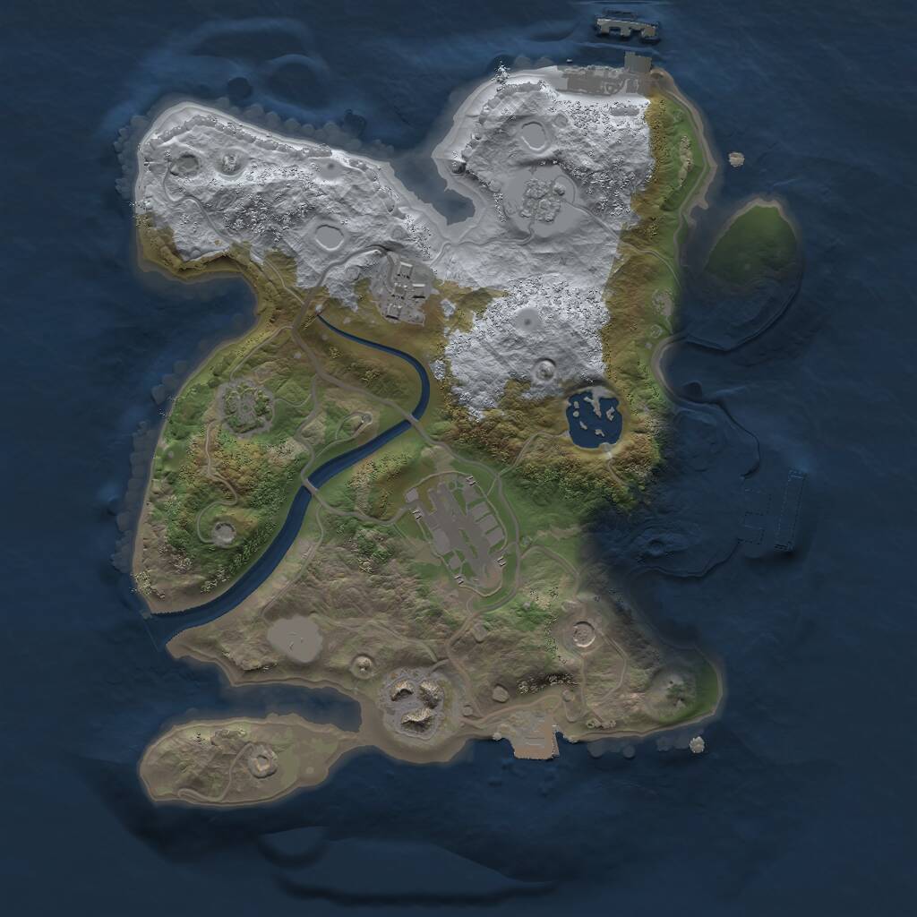 Rust Map: Procedural Map, Size: 2400, Seed: 11, 10 Monuments