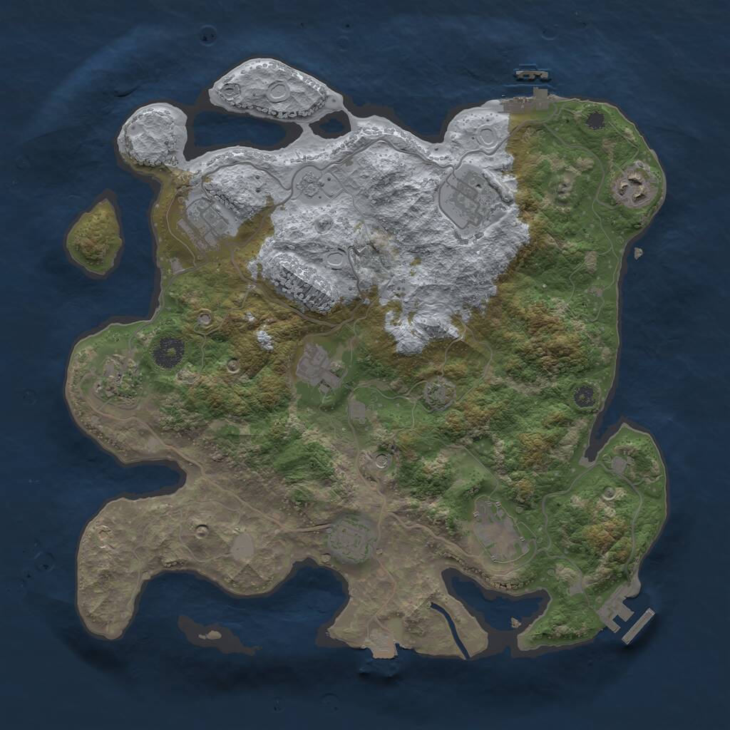 Rust Map: Procedural Map, Size: 3495, Seed: 7094066, 13 Monuments