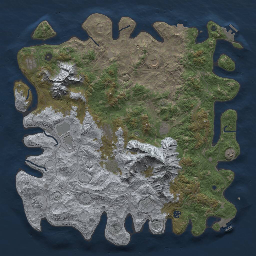 Rust Map: Procedural Map, Size: 5000, Seed: 67380, 17 Monuments