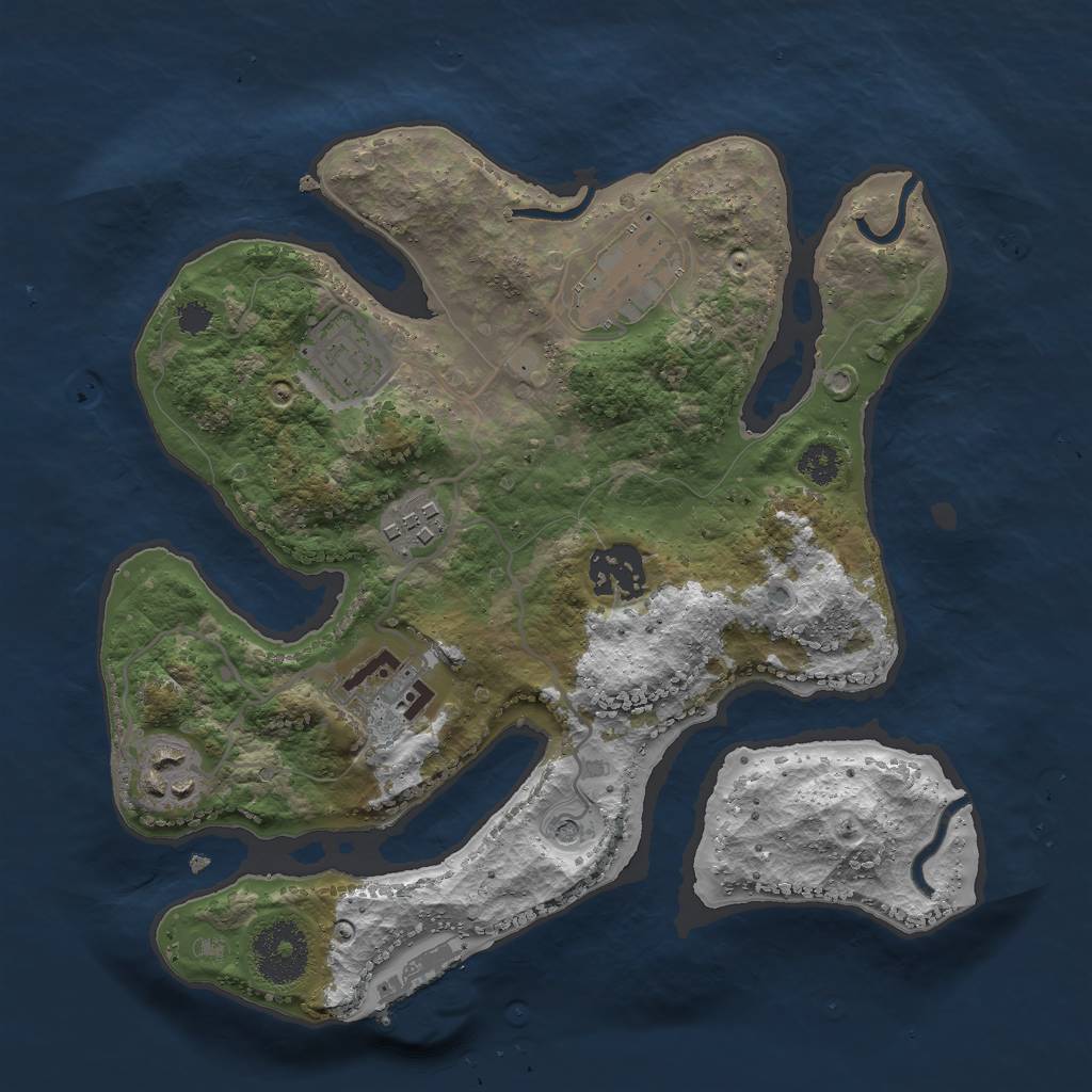 Rust Map: Procedural Map, Size: 2800, Seed: 20210725, 10 Monuments