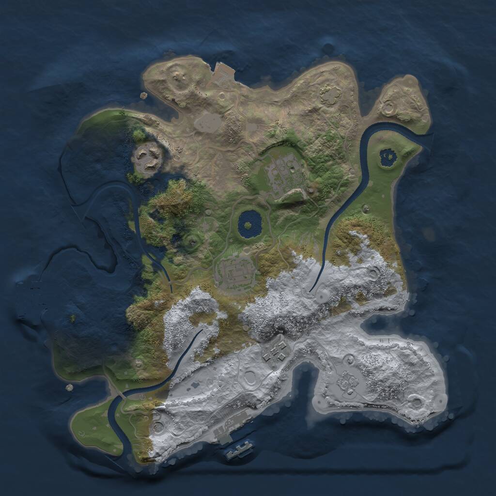 Rust Map: Procedural Map, Size: 2800, Seed: 20210725, 10 Monuments