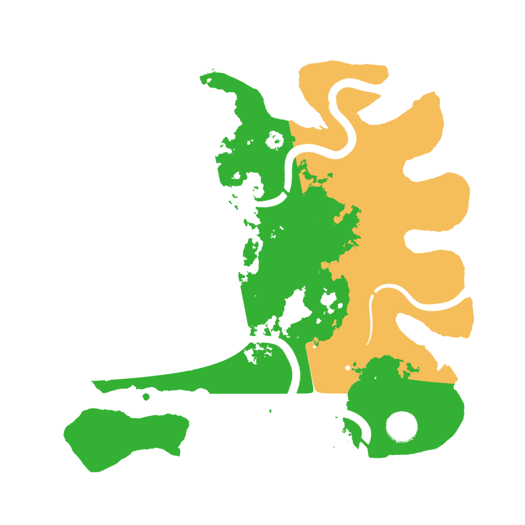 Biome Rust Map: Procedural Map, Size: 3000, Seed: 962716305