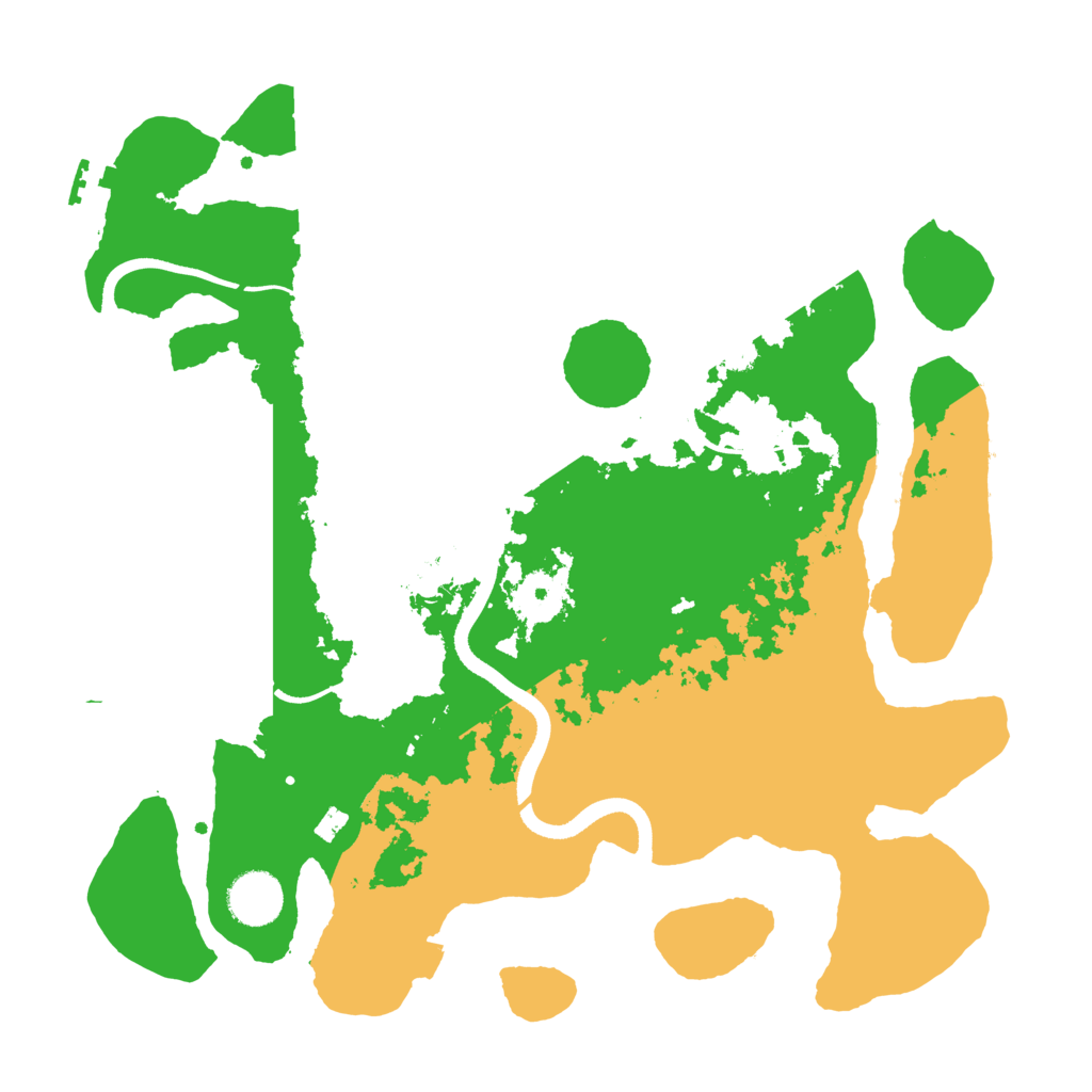 Biome Rust Map: Procedural Map, Size: 3500, Seed: 91845