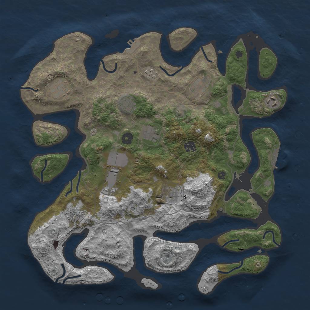 Rust Map: Procedural Map, Size: 4000, Seed: 389598682, 15 Monuments