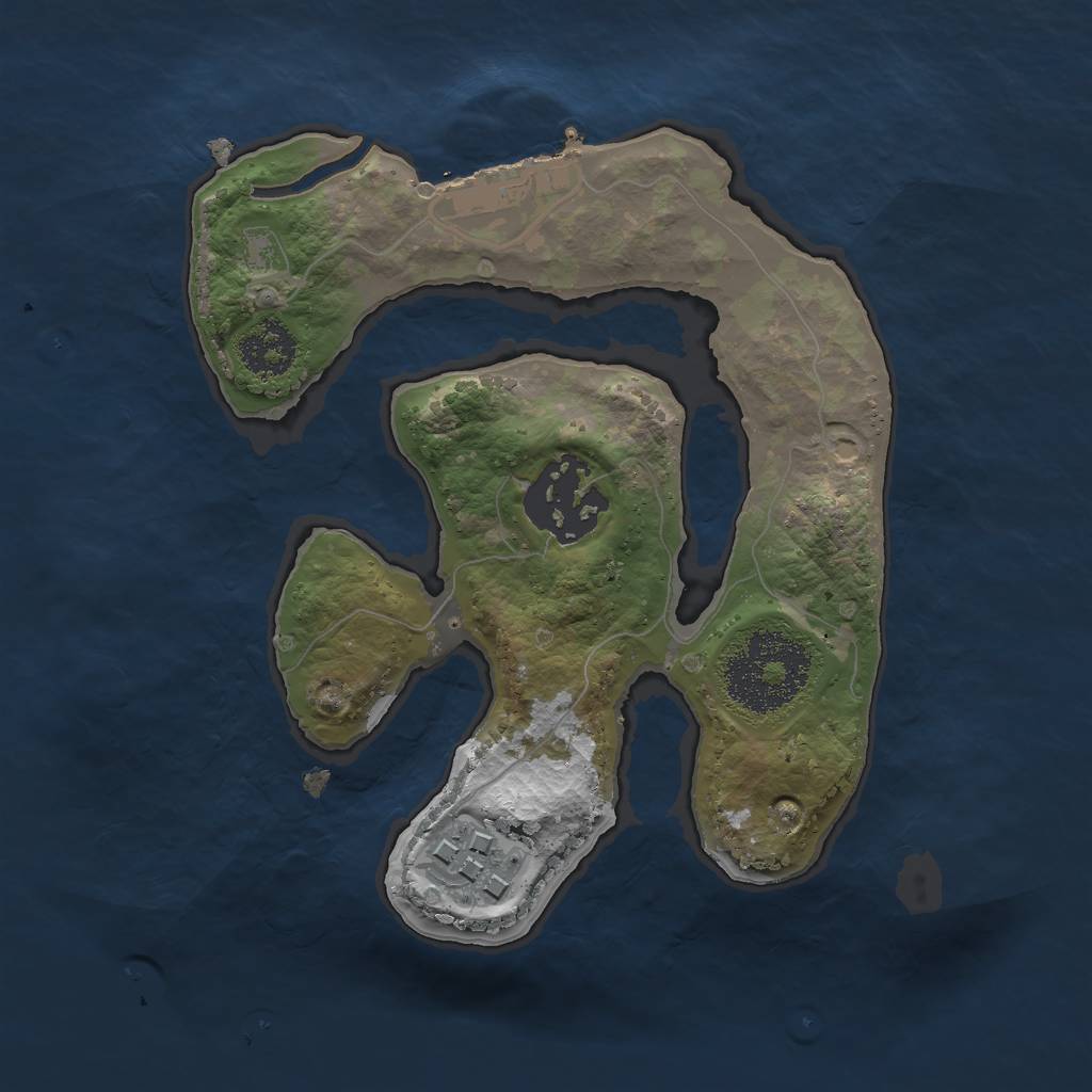 Rust Map: Procedural Map, Size: 2000, Seed: 134158026, 5 Monuments