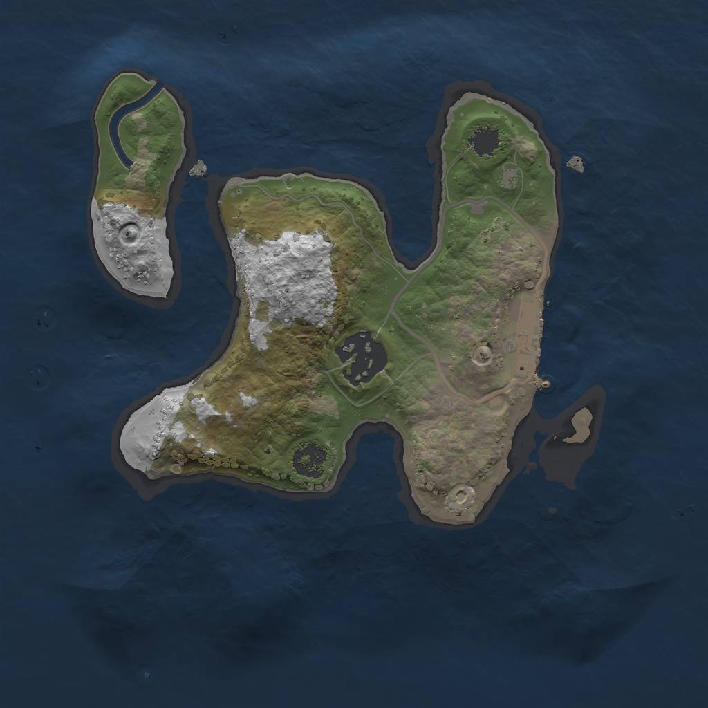 Rust Map: Procedural Map, Size: 2100, Seed: 13139, 4 Monuments