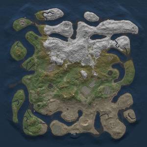 Thumbnail Rust Map: Procedural Map, Size: 4500, Seed: 427, 15 Monuments