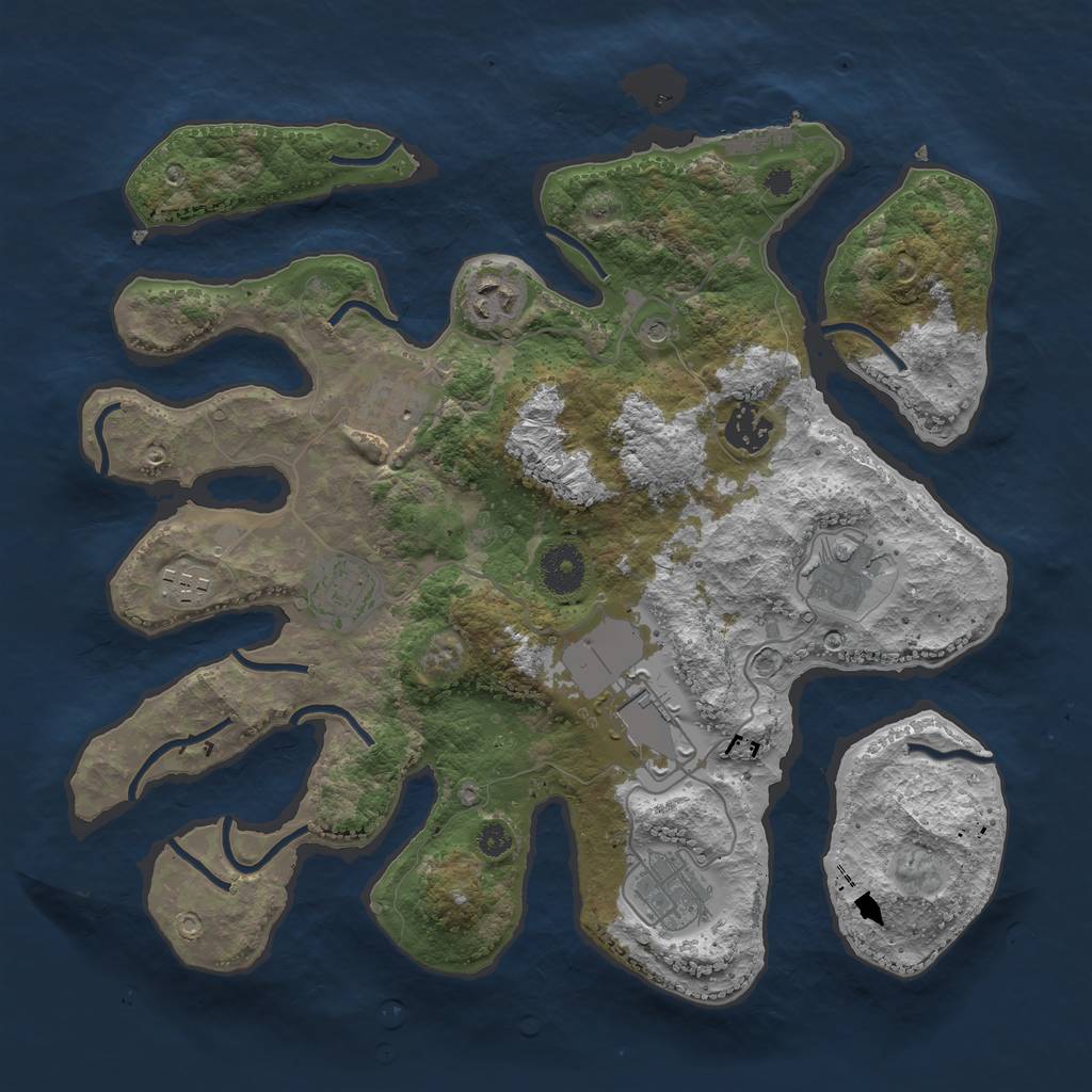 Rust Map: Procedural Map, Size: 3500, Seed: 20210726, 12 Monuments