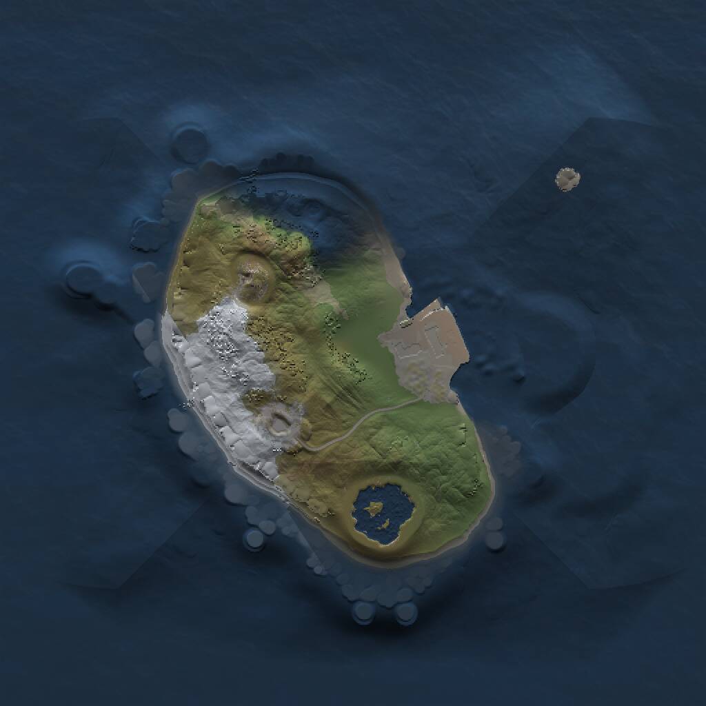 Rust Map: Procedural Map, Size: 1200, Seed: 297829088, 1 Monuments