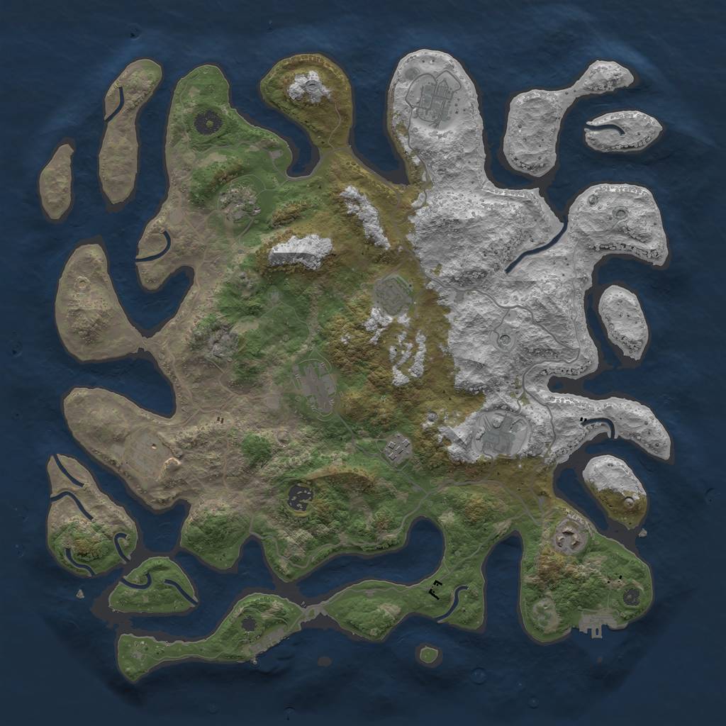 Rust Map: Procedural Map, Size: 4250, Seed: 20210702, 14 Monuments