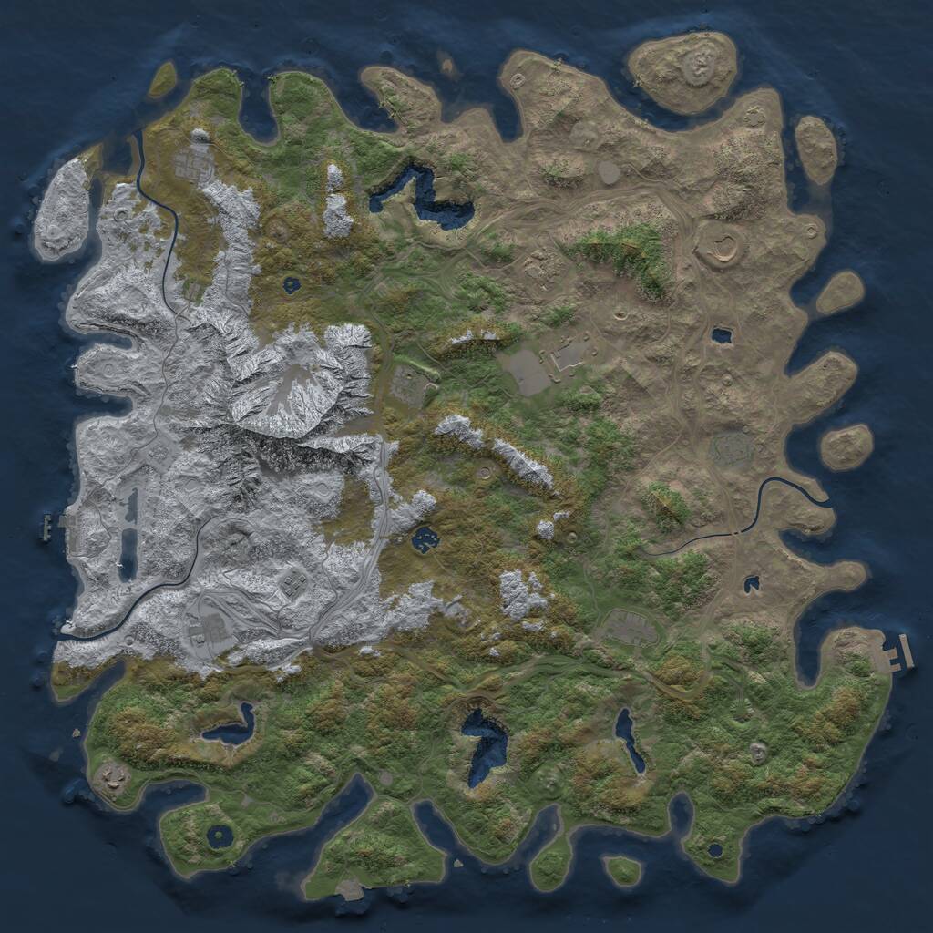 Rust Map: Procedural Map, Size: 5500, Seed: 86429, 17 Monuments