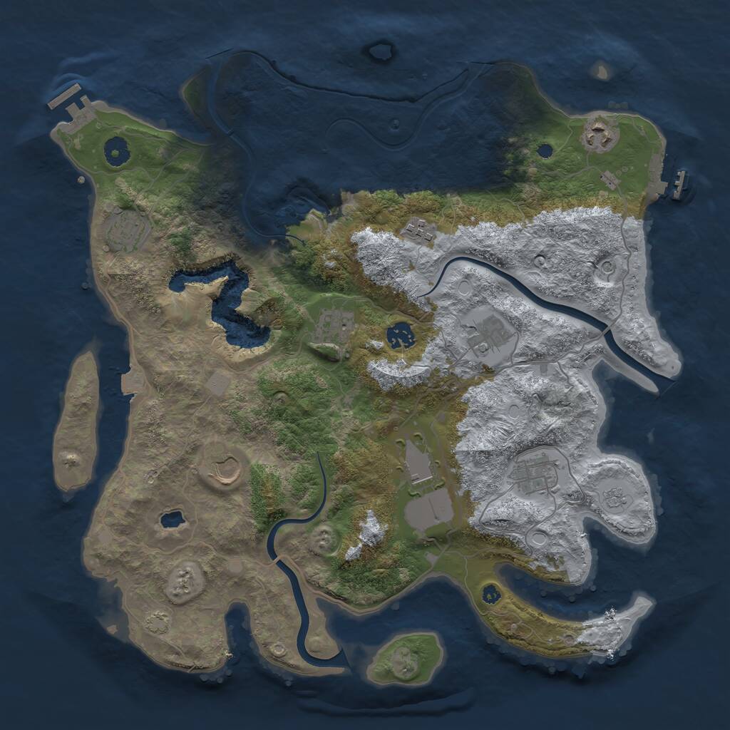 Rust Map: Procedural Map, Size: 4000, Seed: 1767284105, 15 Monuments