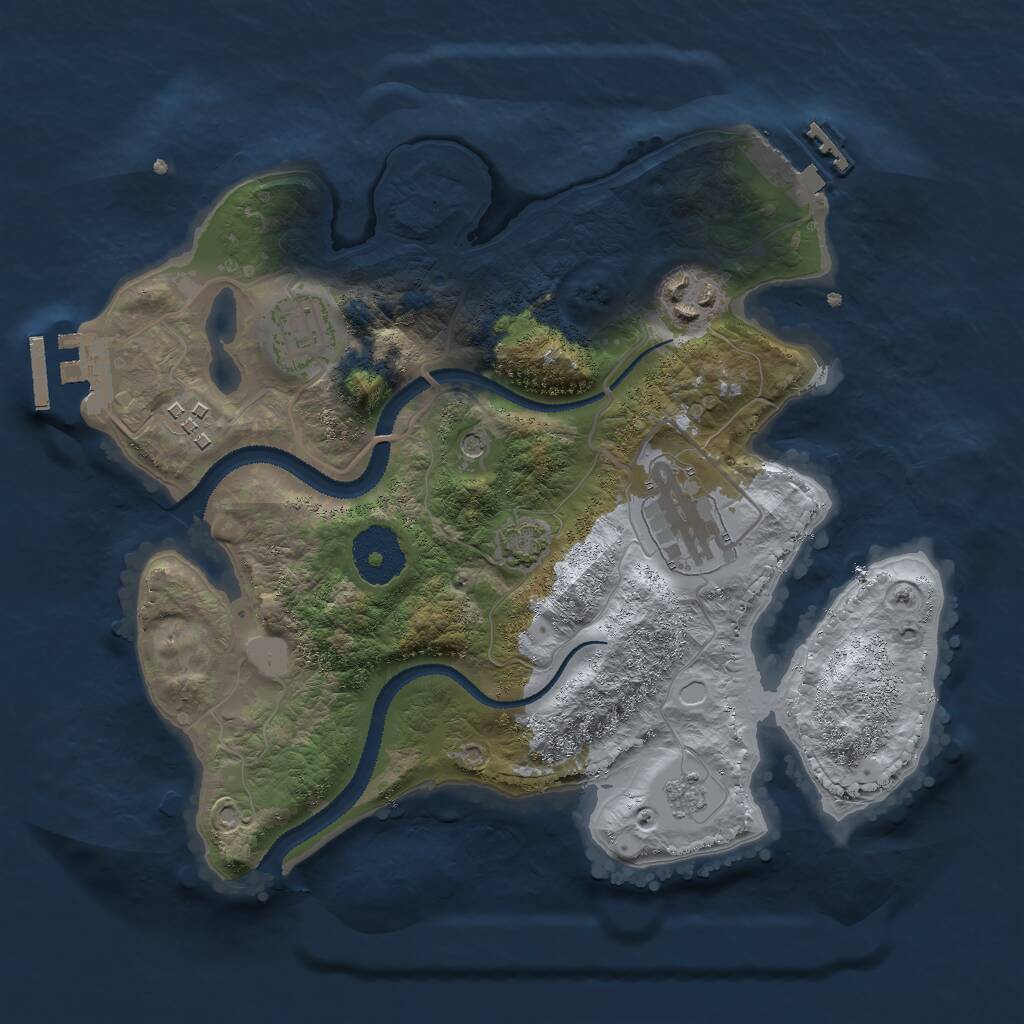 Rust Map: Procedural Map, Size: 2800, Seed: 3052, 10 Monuments