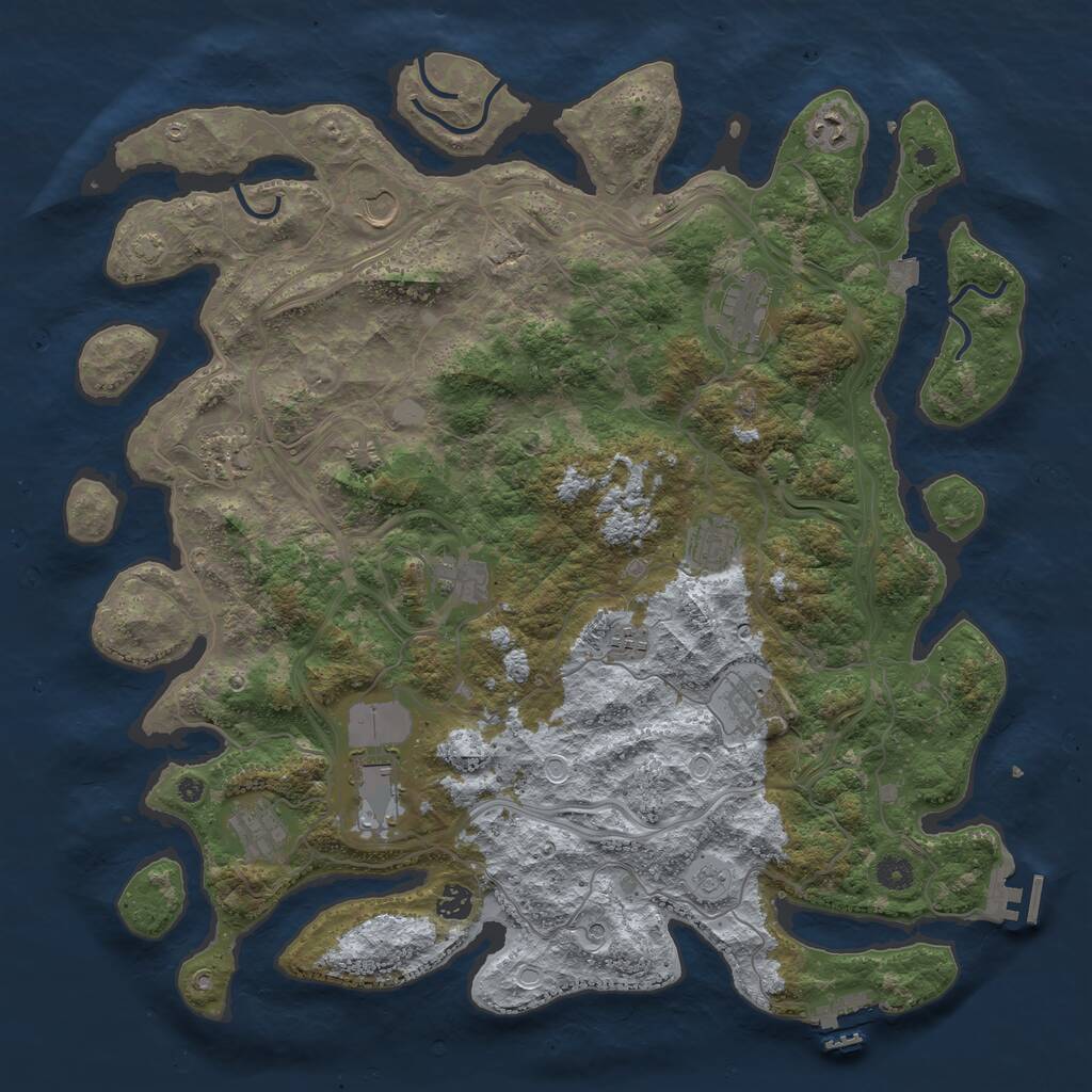 Rust Map: Procedural Map, Size: 4500, Seed: 7902034, 17 Monuments