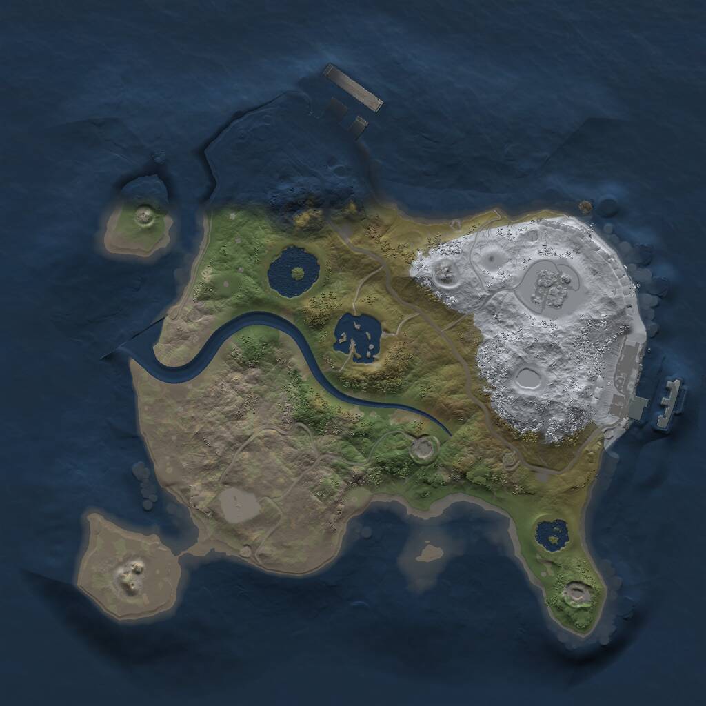 Rust Map: Procedural Map, Size: 2150, Seed: 214747852, 5 Monuments