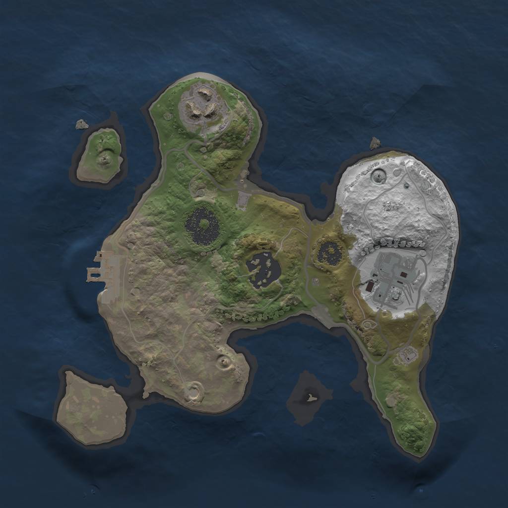 Rust Map: Procedural Map, Size: 2150, Seed: 214747852, 6 Monuments