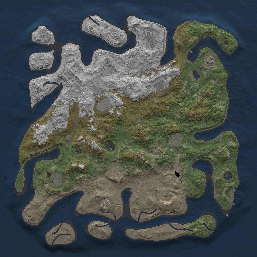 Rust Map: Procedural Map, Size: 4500, Seed: 24072021, 15 Monuments