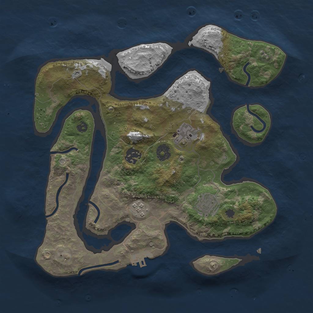 Rust Map: Procedural Map, Size: 3000, Seed: 1488900522, 7 Monuments